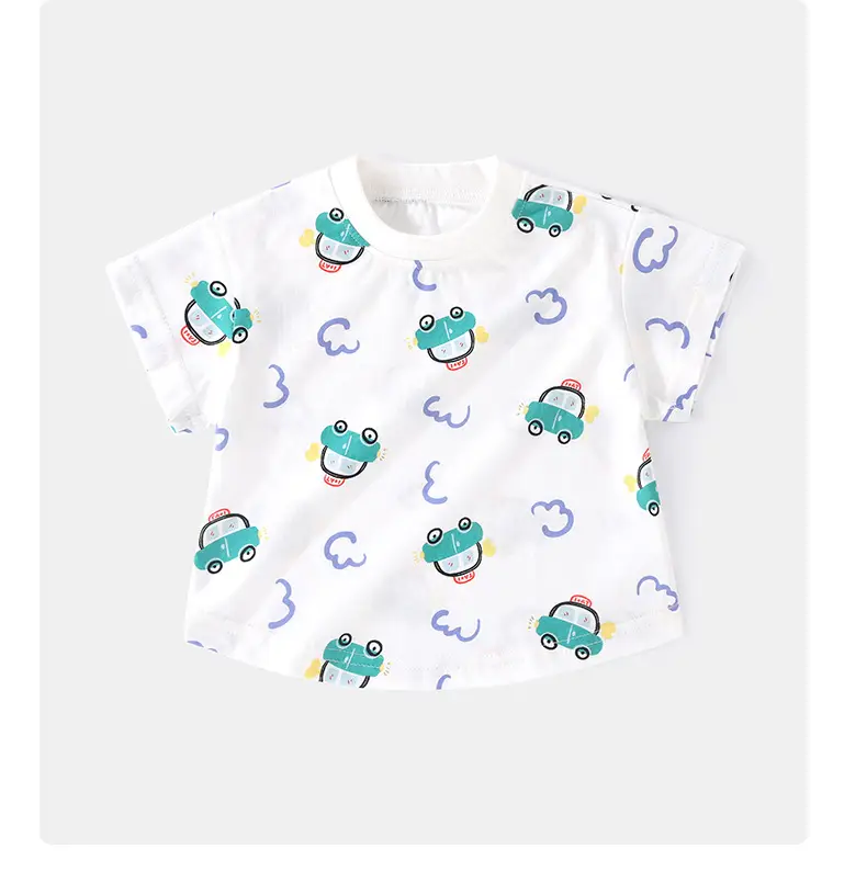 2025 Cotton Baby T-Shirt Frog Print Short Sleeve โ feature 10