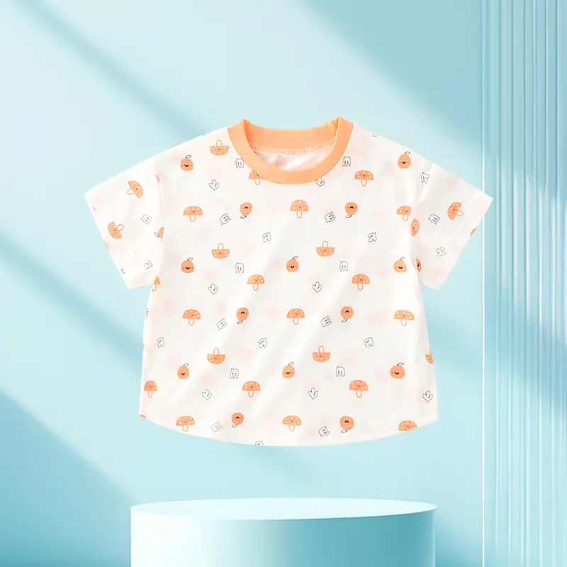 2025 Cotton Baby T-Shirt Frog Print Short Sleeve - Image 3