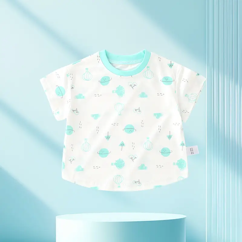2025 Cotton Baby T-Shirt Frog Print Short Sleeve - Image 6