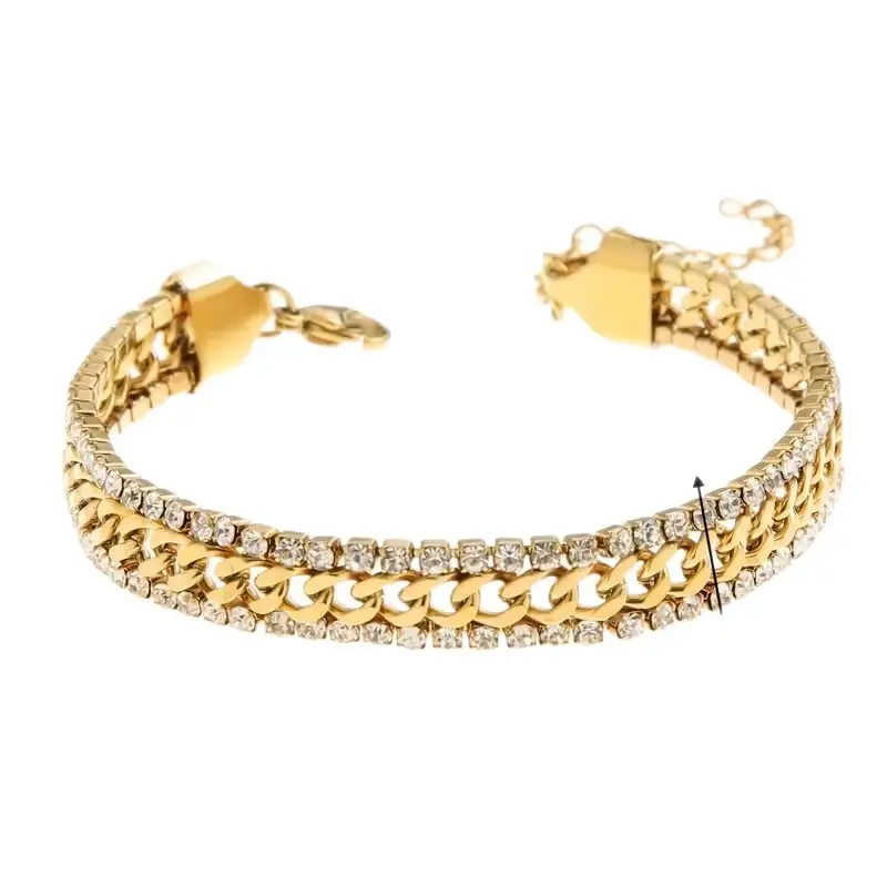 18K Gold Diamond Adjustable Bracelet for Women - Image 6