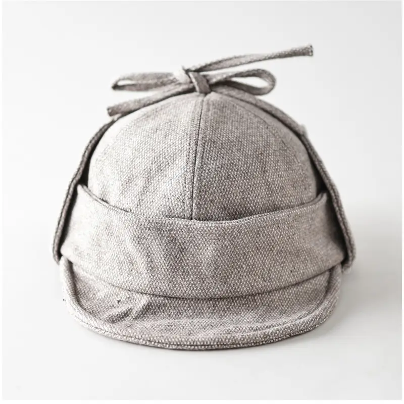 Men Winter Tie Ear Hat with Duckbill Cap