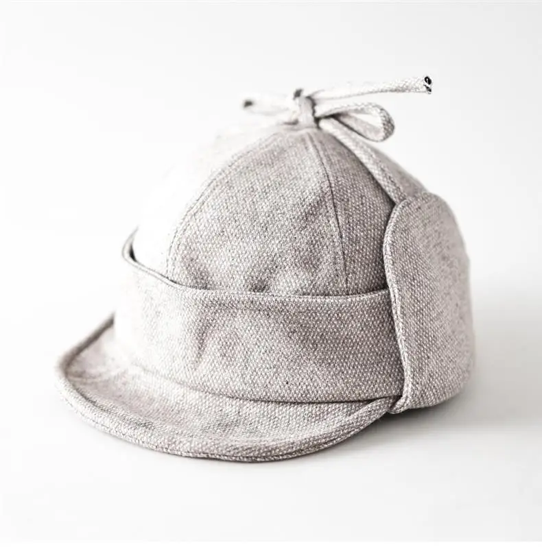 Men Winter Tie Ear Hat with Duckbill Cap — feature 1