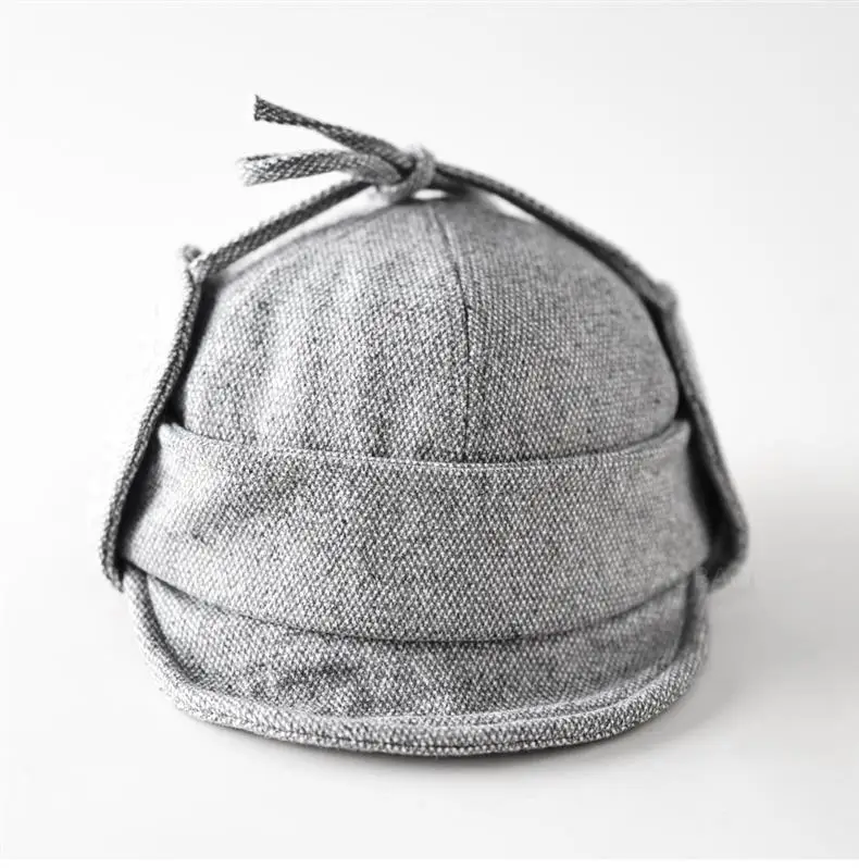 Men Winter Tie Ear Hat with Duckbill Cap — feature 2