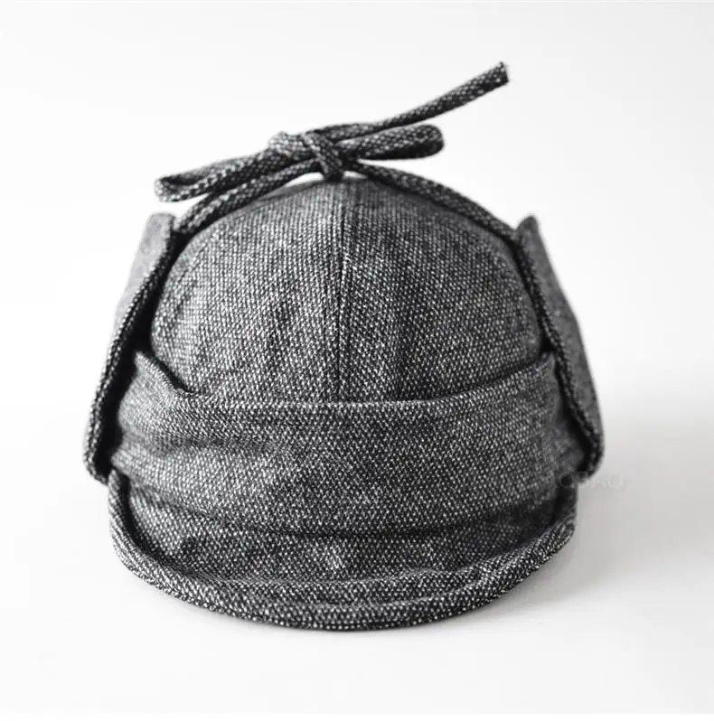 Men Winter Tie Ear Hat with Duckbill Cap — feature 3