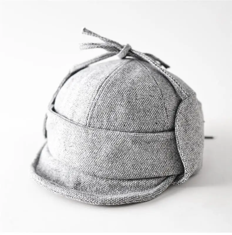 Men Winter Tie Ear Hat with Duckbill Cap — feature 4