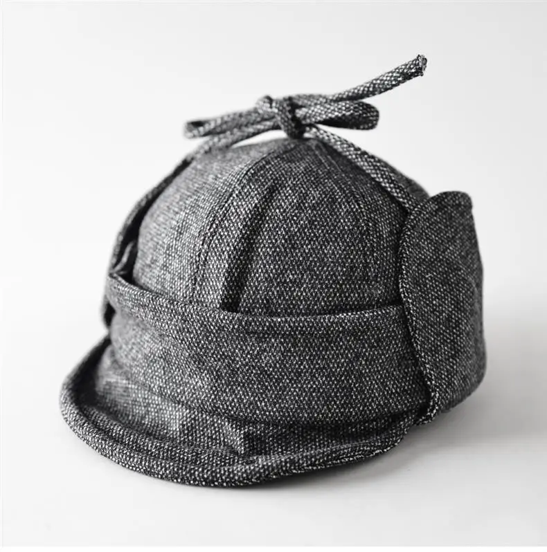 Men Winter Tie Ear Hat with Duckbill Cap — feature 5