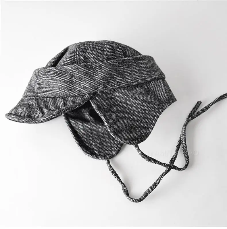 Men Winter Tie Ear Hat with Duckbill Cap — feature 9