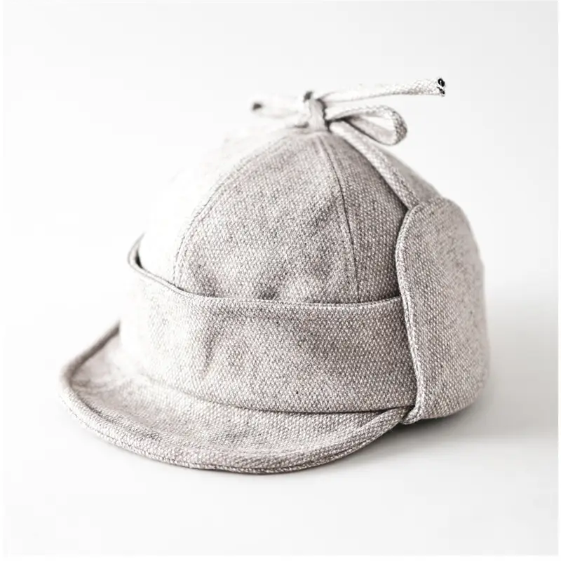 Men Winter Tie Ear Hat with Duckbill Cap
