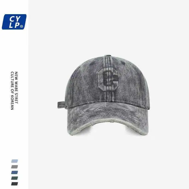 Korean Style Heavy Duty Wash Denim Cap Black - Image 8