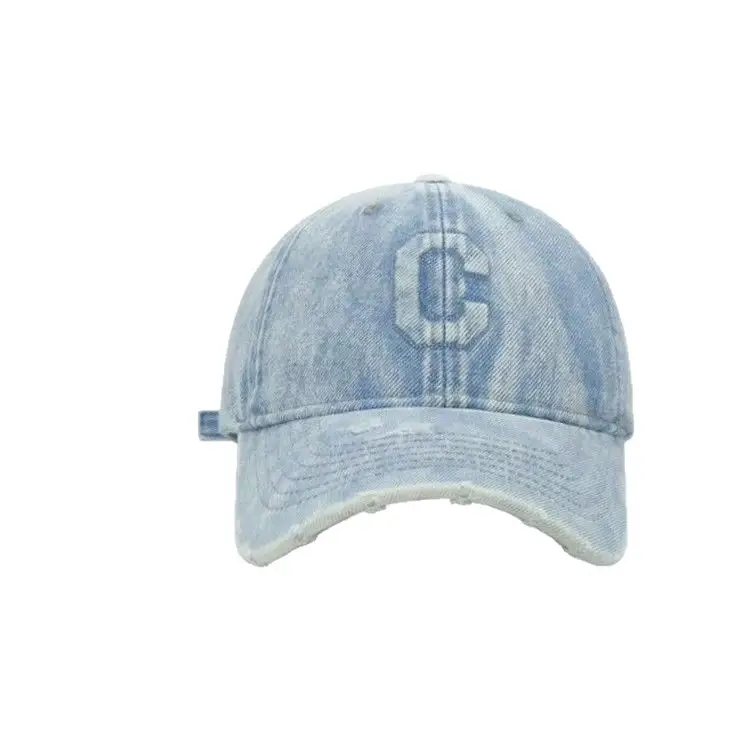 Korean Style Heavy Duty Wash Denim Cap Black - Image 10