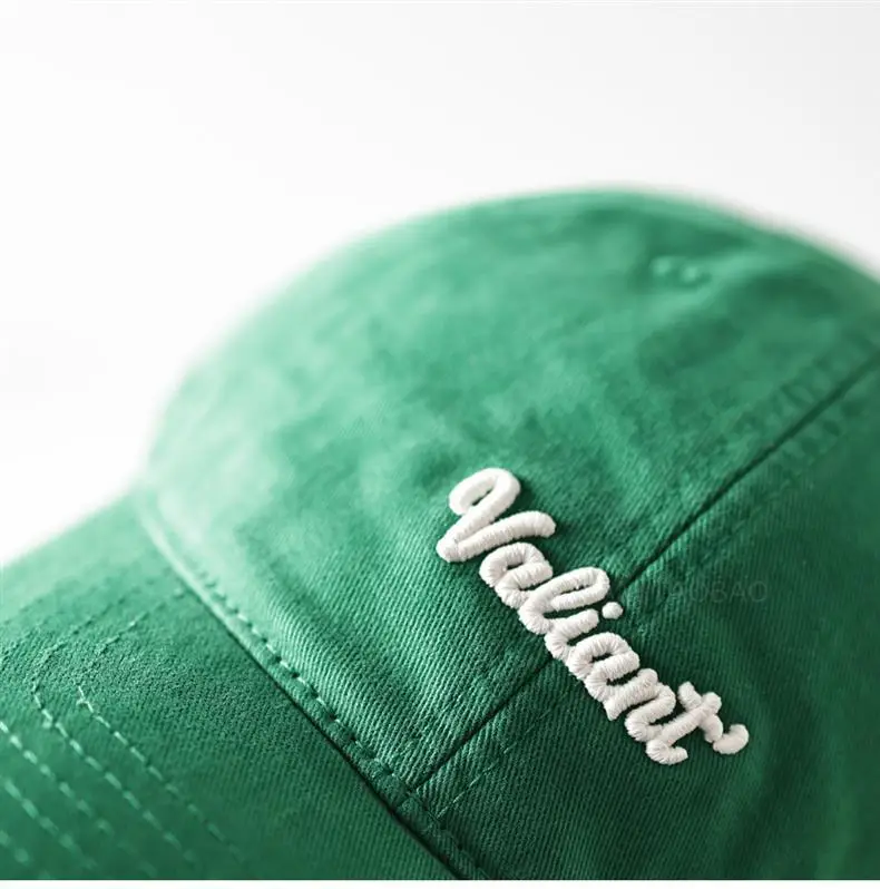 Green Embroidered Baseball Cap for Men Women — feature 10