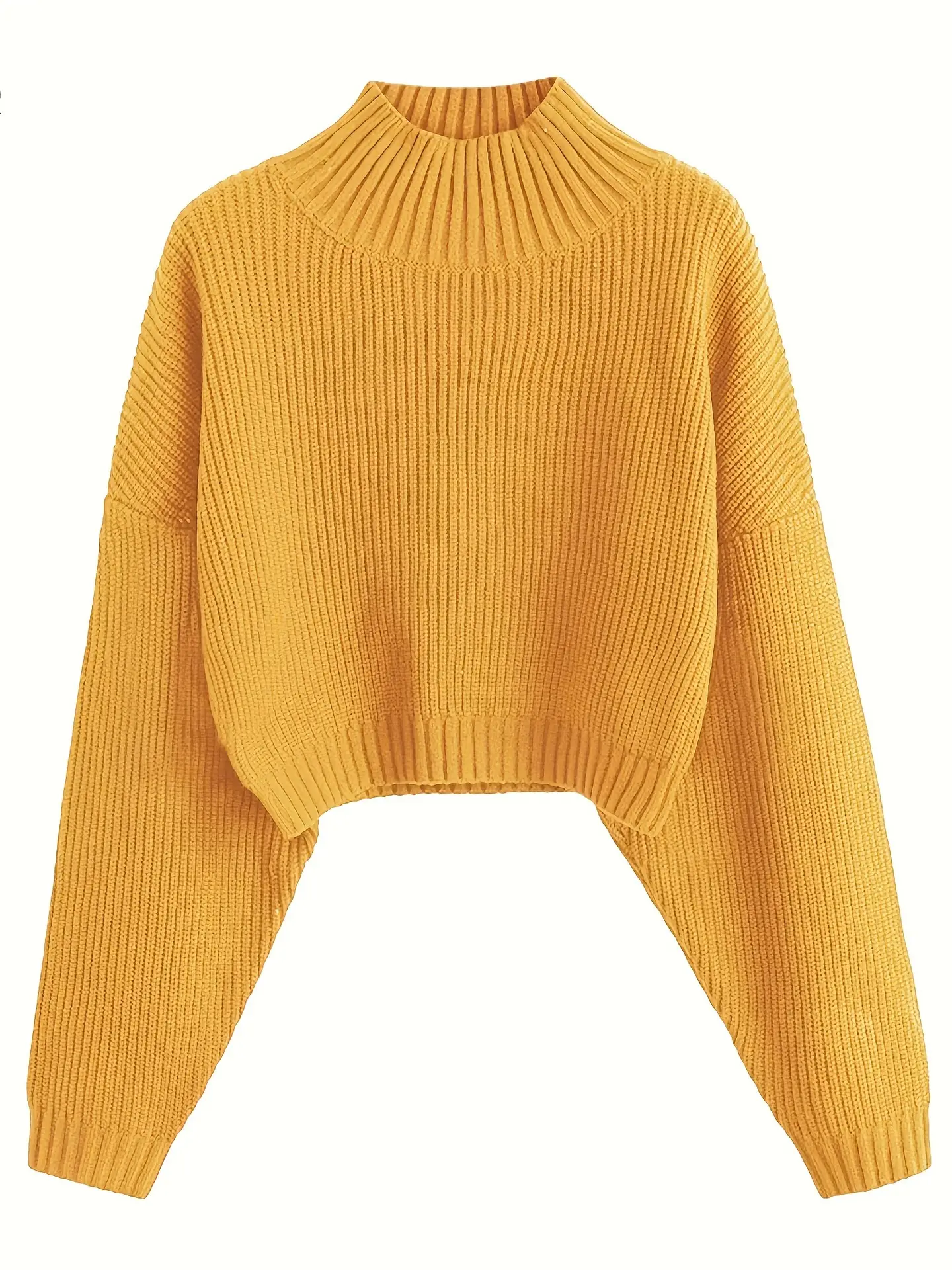 Pink Knitted Cropped Pullover Women's Shirt — feature 10
