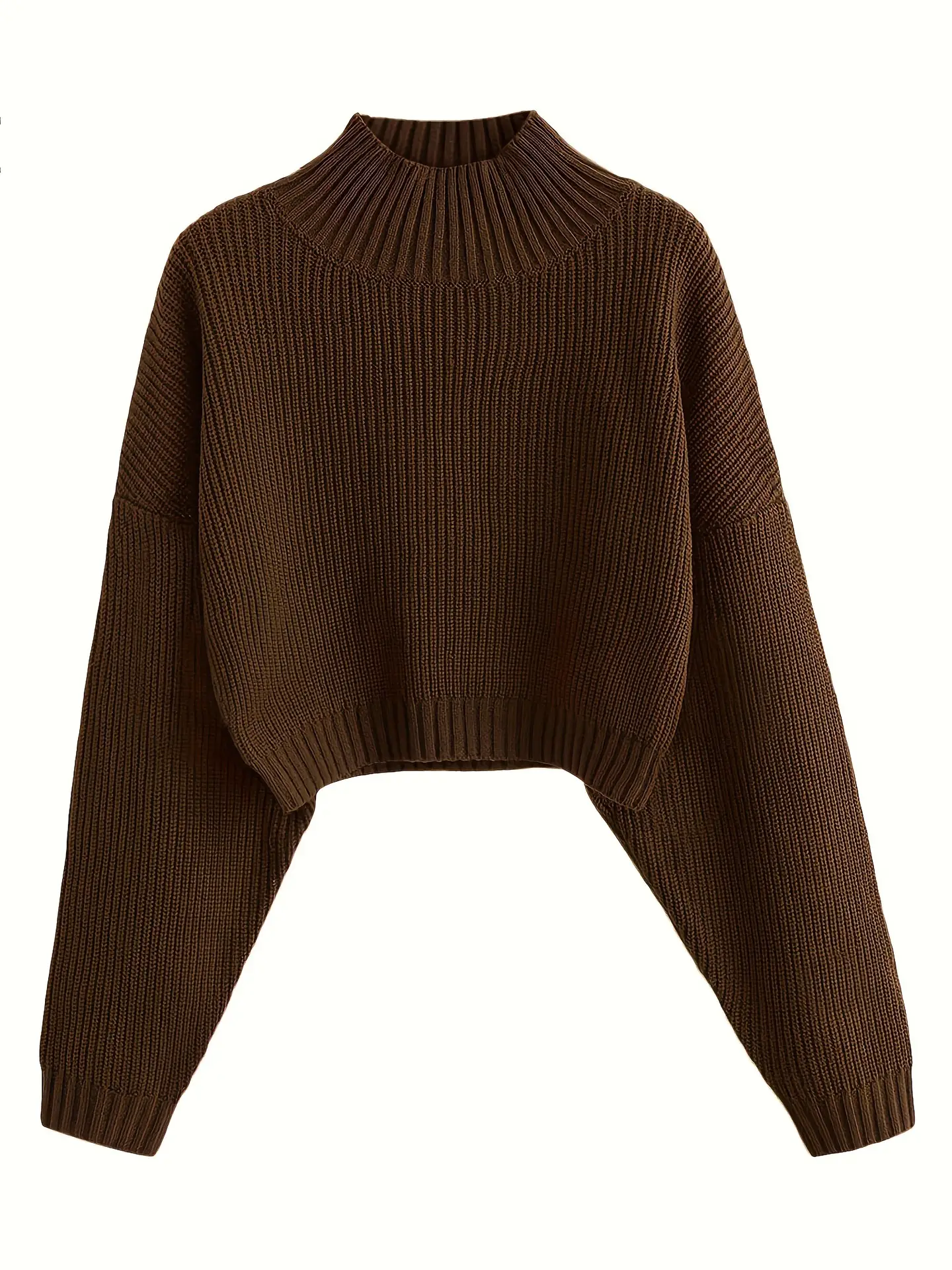 Pink Knitted Cropped Pullover Women's Shirt — feature 14