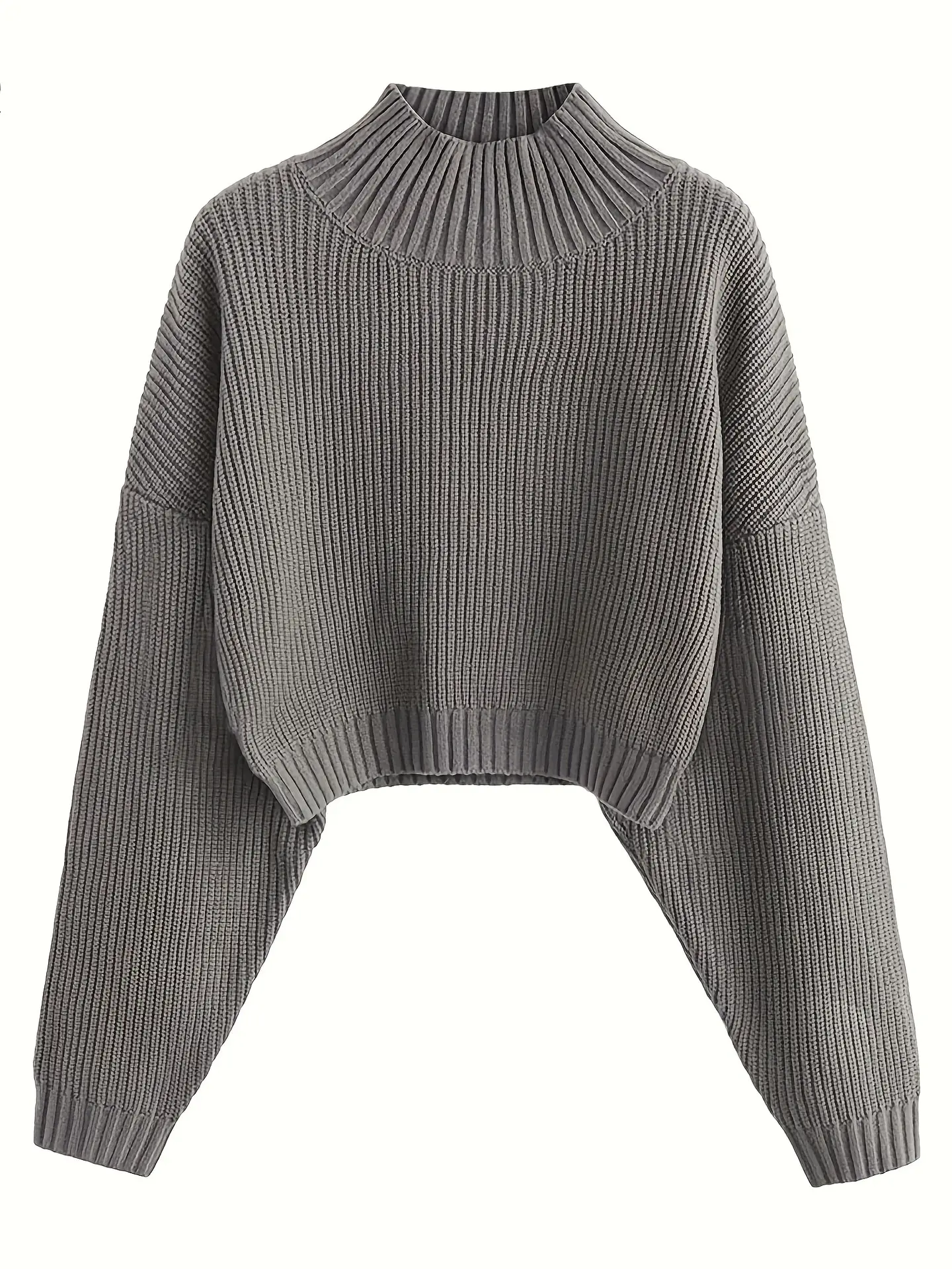 Pink Knitted Cropped Pullover Women's Shirt — feature 4