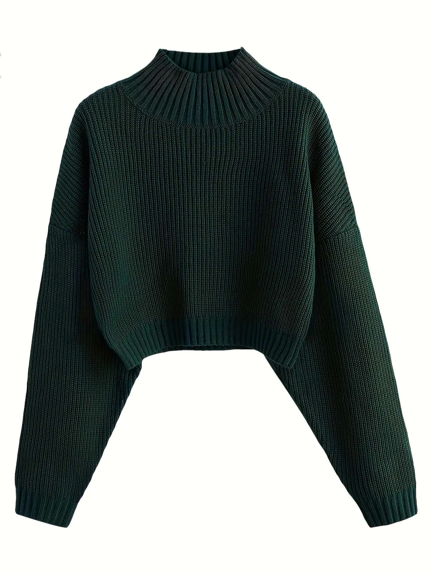 Pink Knitted Cropped Pullover Women's Shirt — feature 5