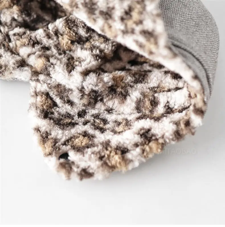 Warm Winter Ear Cap Leopard Print Unisex — feature 12