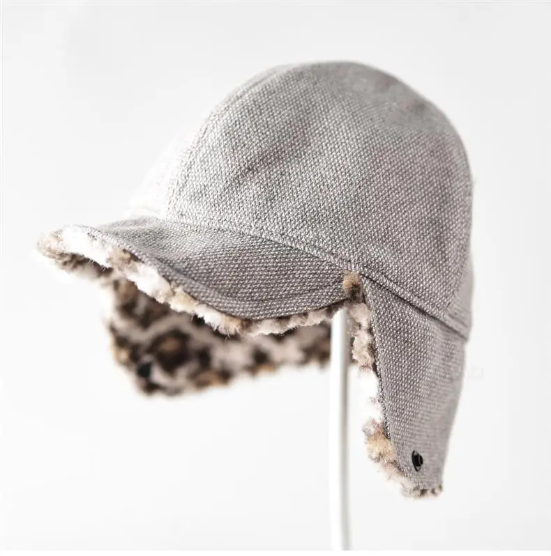 Warm Winter Ear Cap Leopard Print Unisex — feature 6