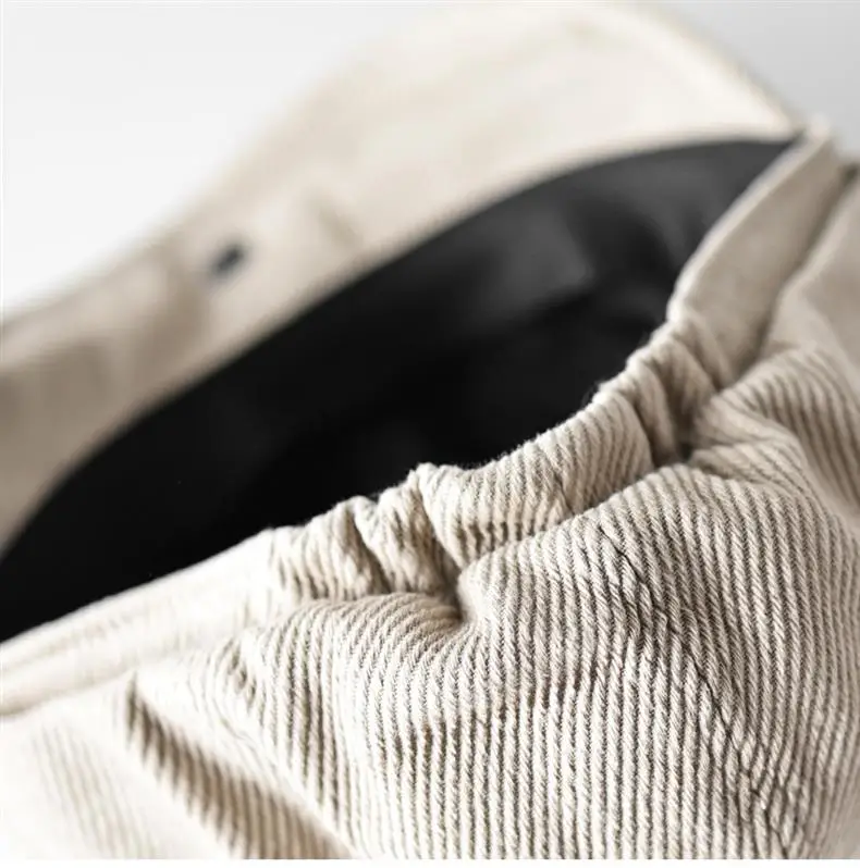 Brown Corduroy Hidden Button Cap Unisex British Style — feature 7