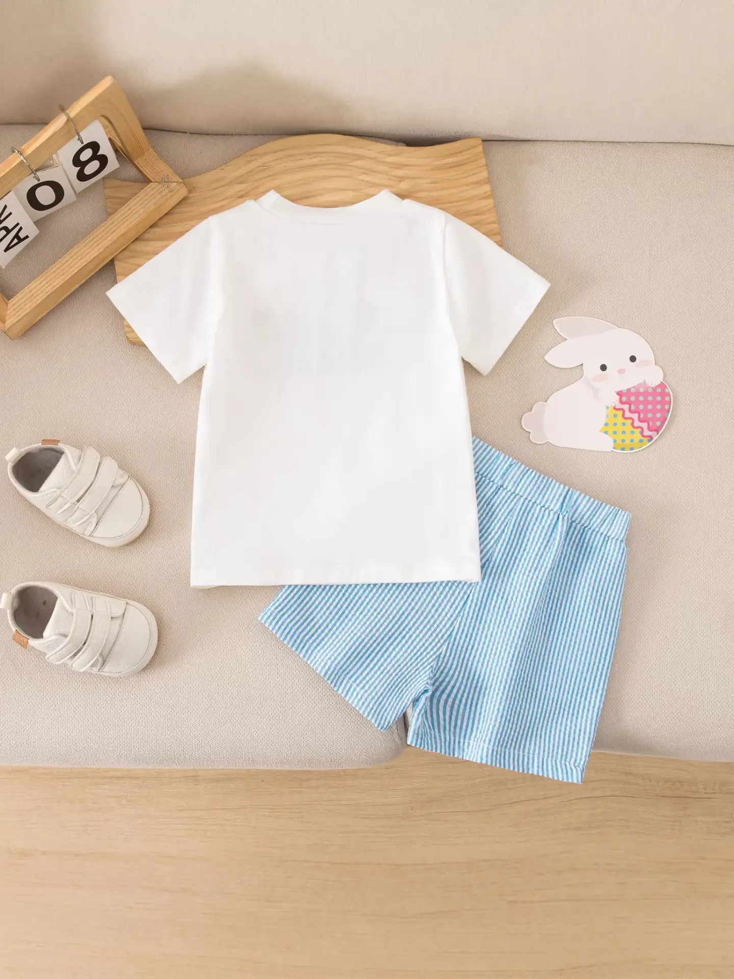 Foreign Trade Boys Easter Suit Carrot Embroidered Shorts Set