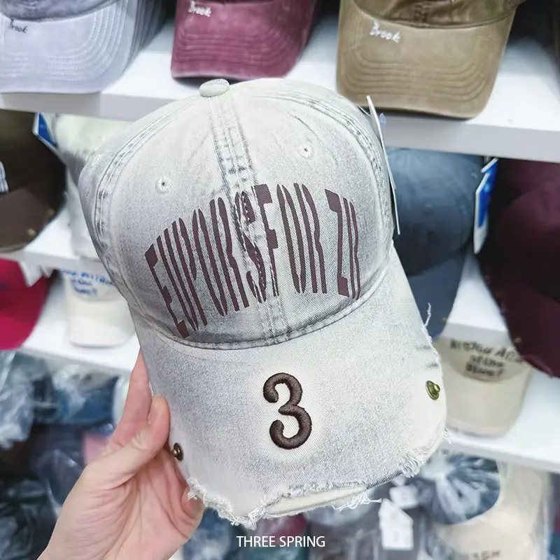 Women Letter Distressed Cap Pink 3 Spring - Image 11