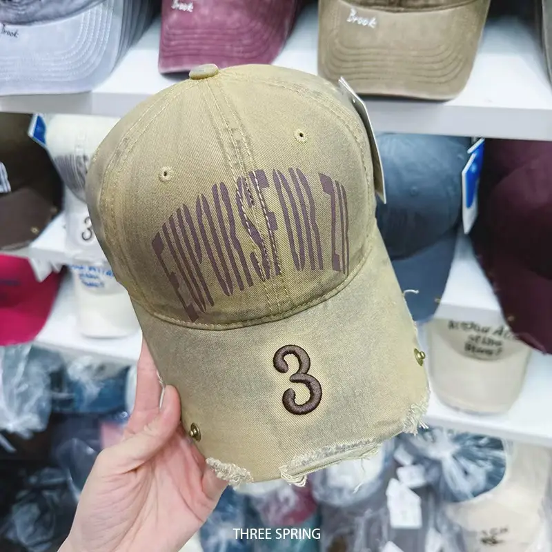 Women Letter Distressed Cap Pink 3 Spring — feature 3