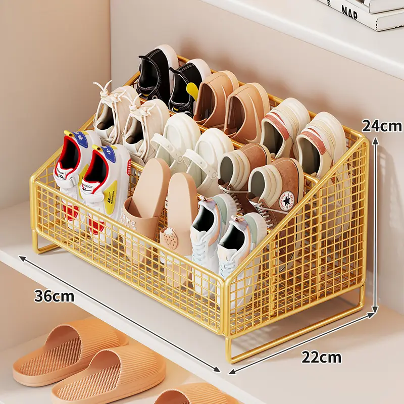 Metal Shoe Rack for Kids Room Storage 24cm x 22cm - Image 11