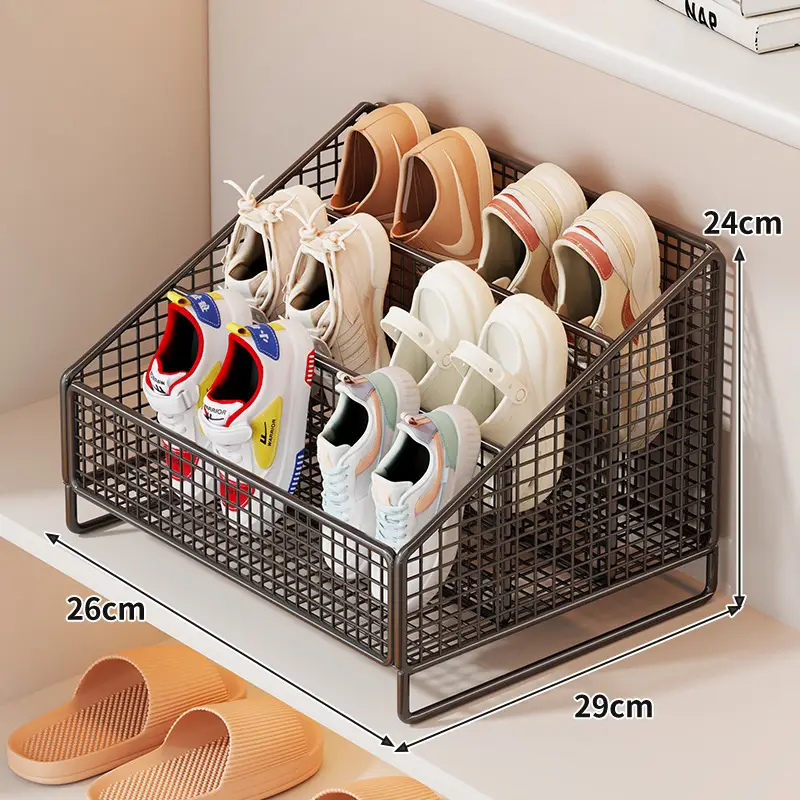 Metal Shoe Rack for Kids Room Storage 24cm x 22cm - Image 2