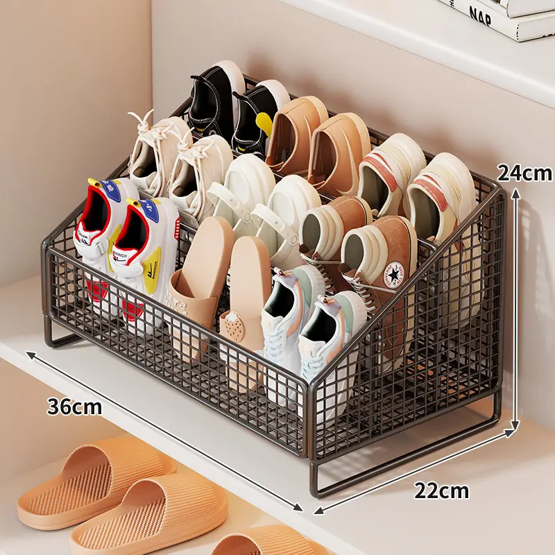 Metal Shoe Rack for Kids Room Storage 24cm x 22cm - Image 3