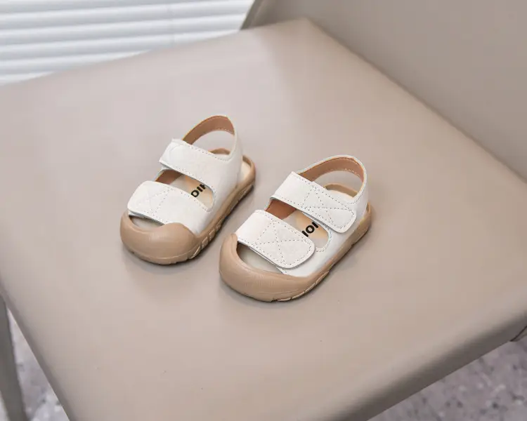 Baby Sandals Beige Toe Cap Soft Soled — feature 12