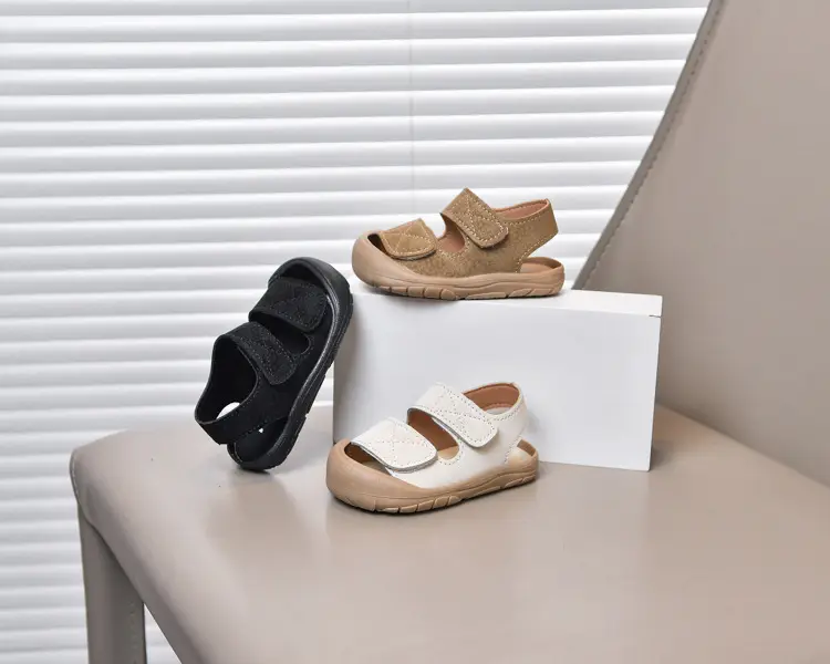 Baby Sandals Beige Toe Cap Soft Soled — feature 18