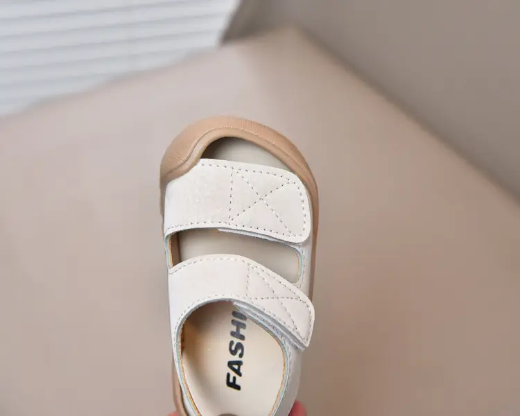 Baby Sandals Beige Toe Cap Soft Soled — feature 19
