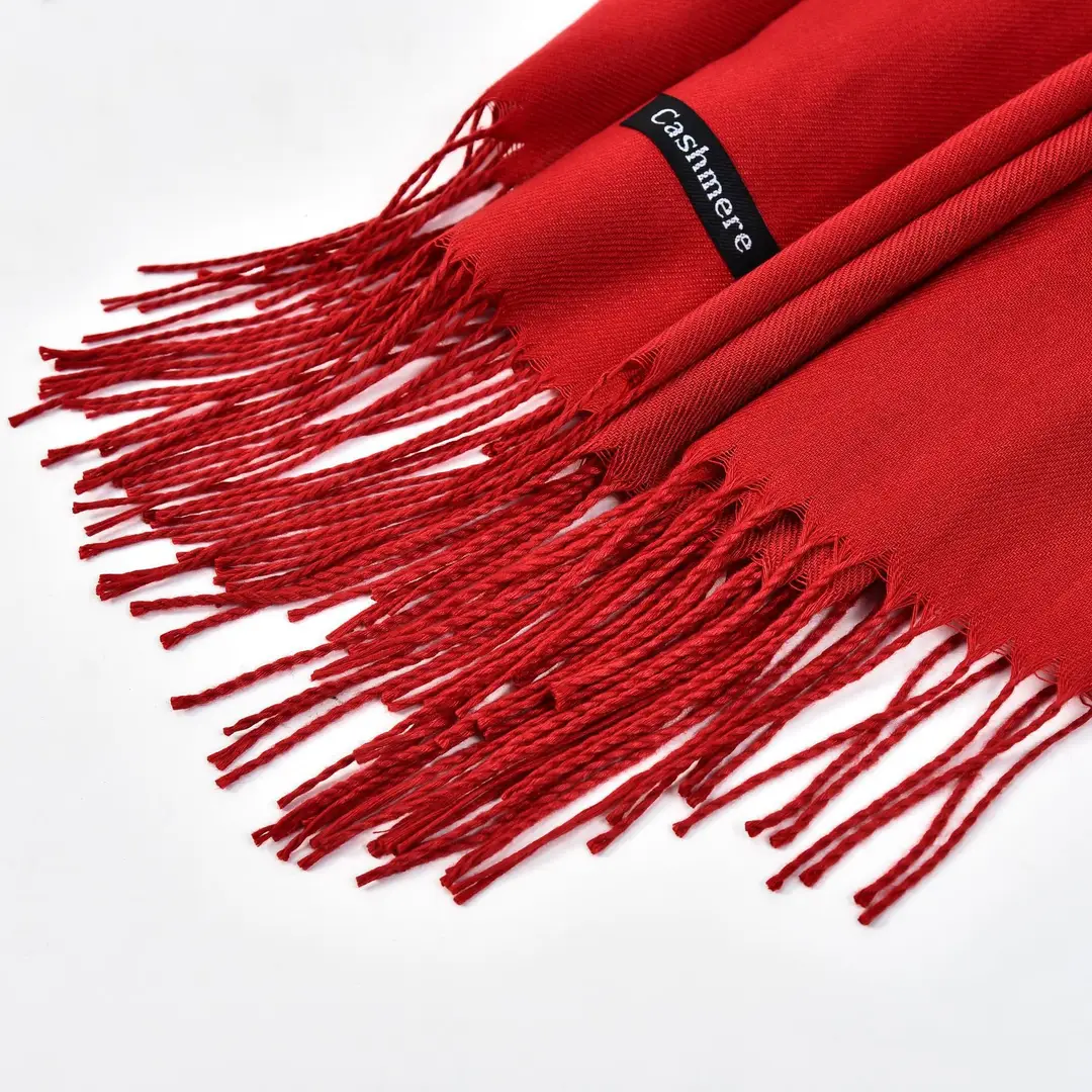 2026 Autumn/Winter Cashmere Gift Red Scarf with Logo, Annual Meeting Red Scarf, Shawl, Neck Warmer with Printed Text and Embroidery Wholesale — feature 17