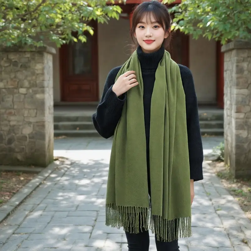 2026 Autumn/Winter Cashmere Gift Red Scarf with Logo, Annual Meeting Red Scarf, Shawl, Neck Warmer with Printed Text and Embroidery Wholesale