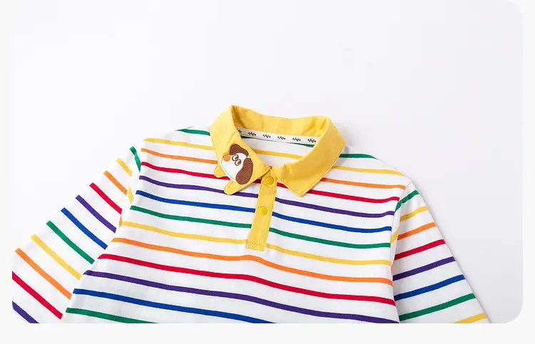 Duduja Kids Striped Cotton T-Shirt Spring — feature 35