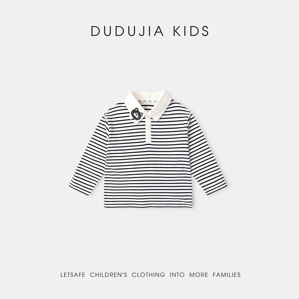 Duduja Kids Striped Cotton T-Shirt Spring - Image 3
