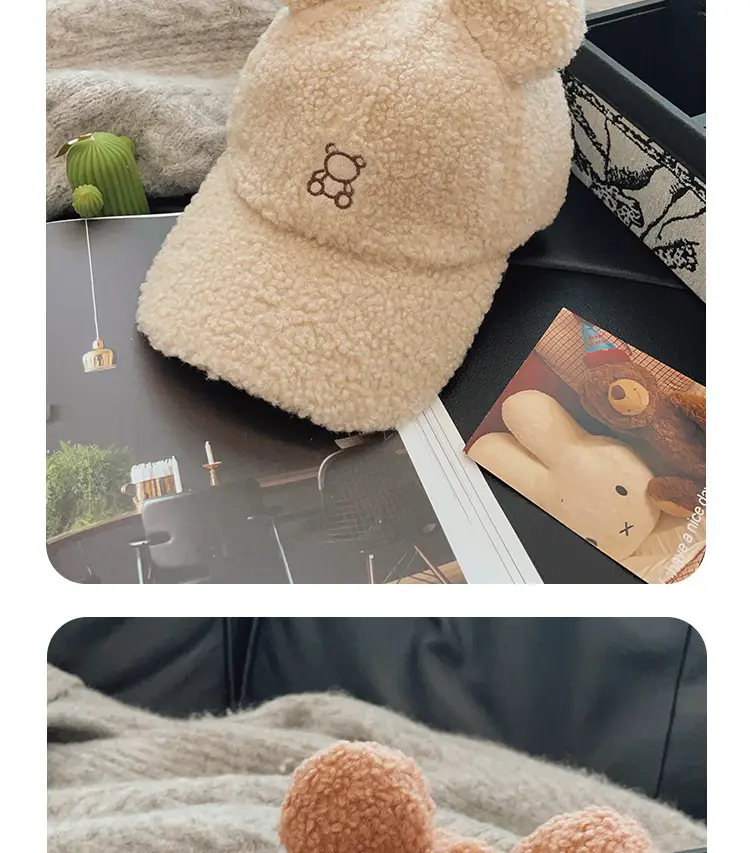 Japanese-Style Bear Cap for Women Warm Duckbill Cap — feature 11