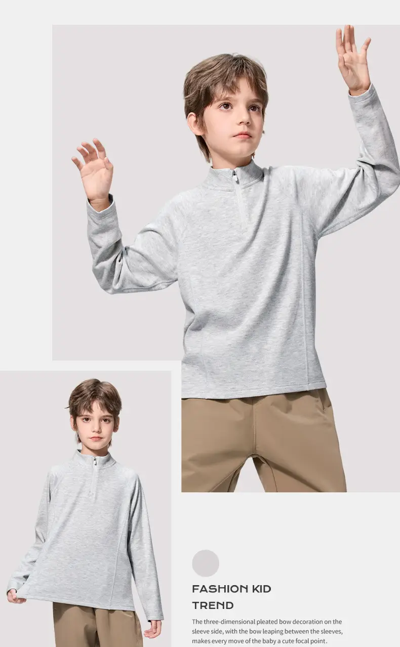Children's Light Blue Long Sleeve T-Shirt for Boys — feature 19