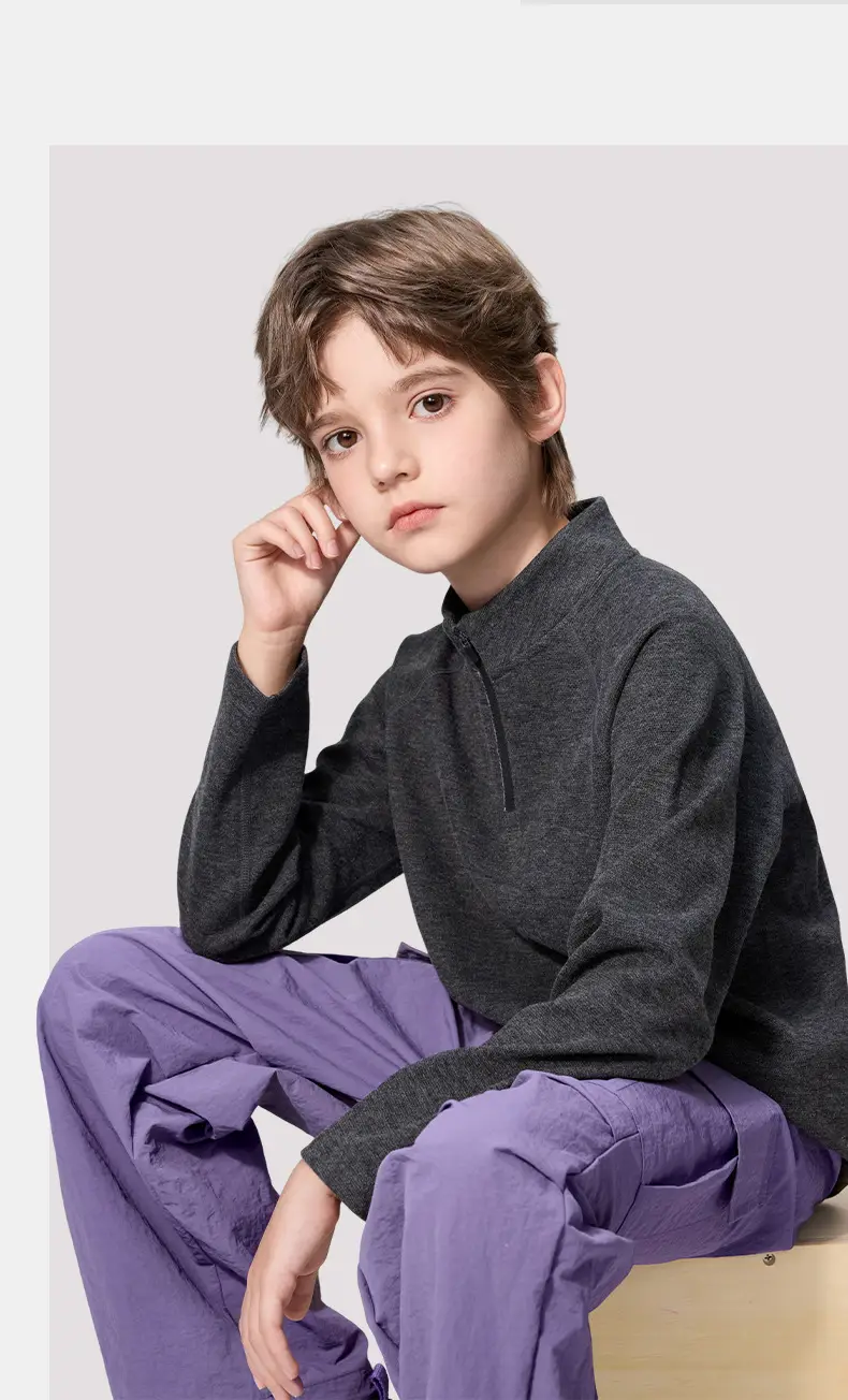 Children's Light Blue Long Sleeve T-Shirt for Boys — feature 22