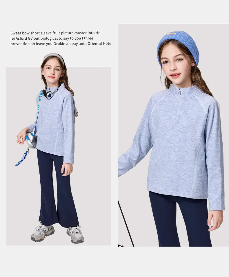 Children's Light Blue Long Sleeve T-Shirt for Boys — feature 26