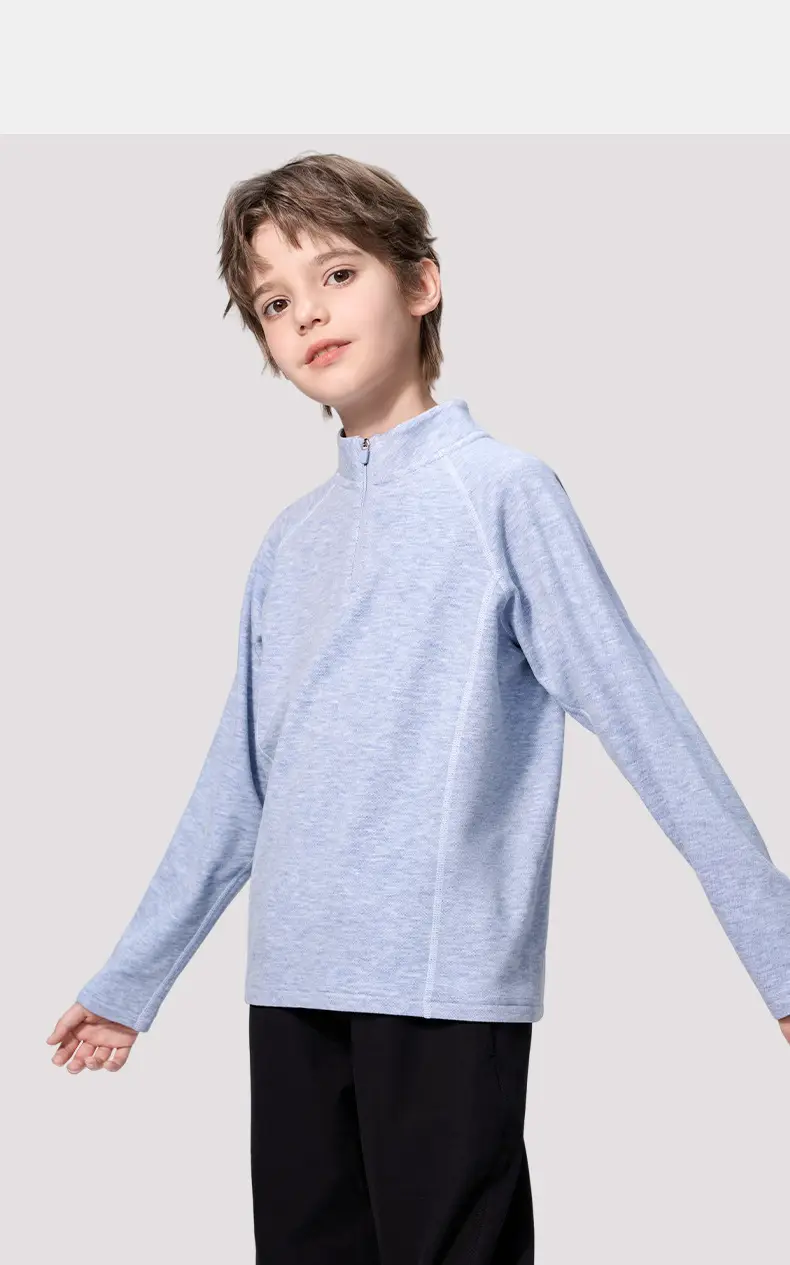 Children's Light Blue Long Sleeve T-Shirt for Boys — feature 28