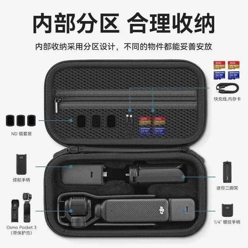 Suitable for Dji Pocket 3/4, Hard-Shell Anti-Fall Camera Storage Bag, Portable Anti-Loss Accessory Protective Case