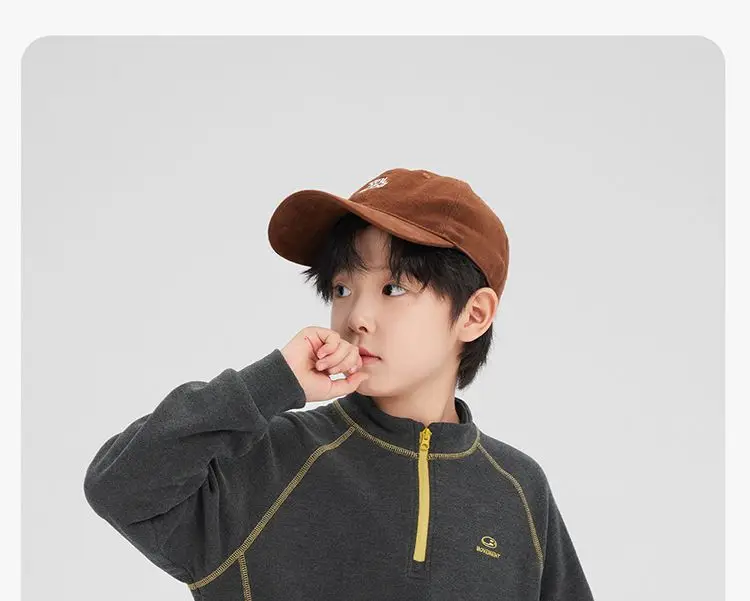 Kids Velvet Sweatshirt with Collar & Cap — feature 35