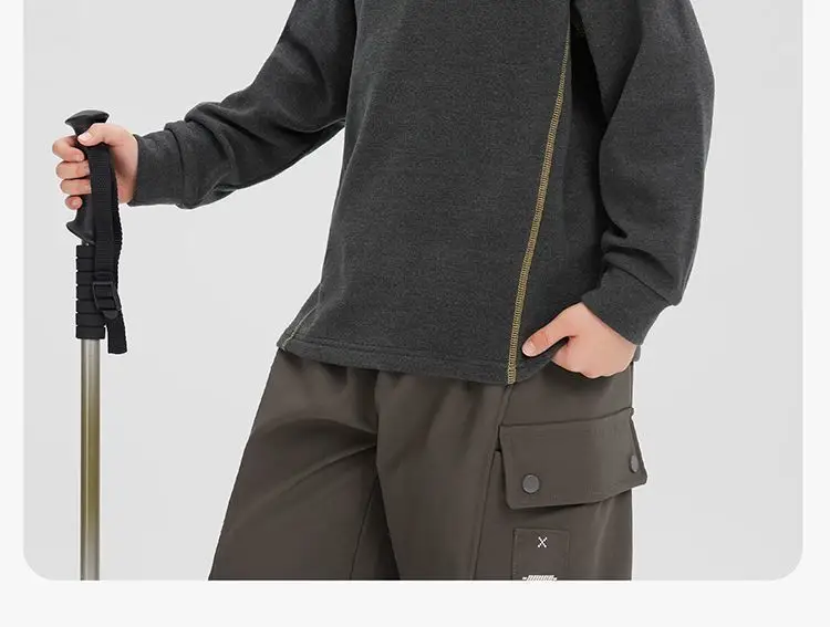 Kids Velvet Sweatshirt with Collar & Cap — feature 38