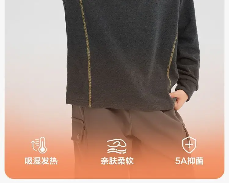 Kids Velvet Sweatshirt with Collar & Cap — feature 4