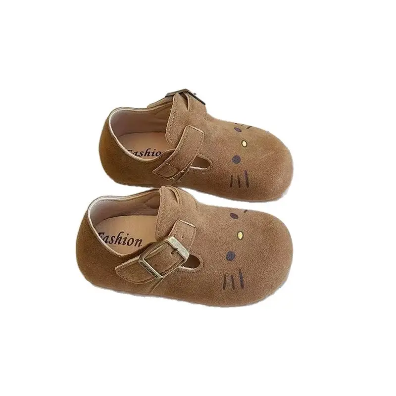 Girls Baby Toddler Shoes 2025 Autum Baby Shoes Soft Sole Boys Cute Flats Casual Bean Shoes