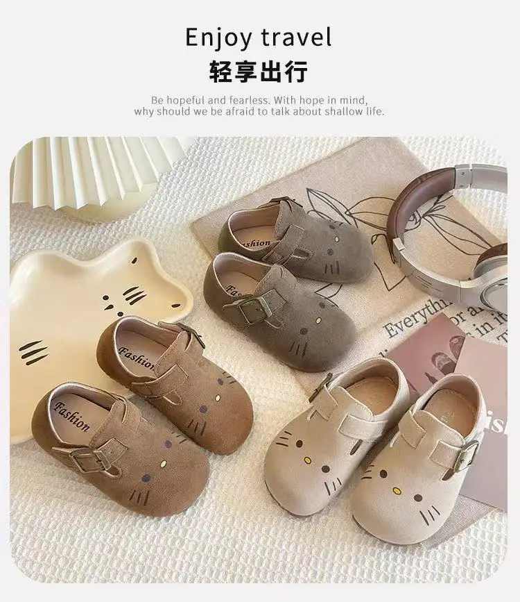 Girls Baby Toddler Shoes 2025 Autum Baby Shoes Soft Sole Boys Cute Flats Casual Bean Shoes — feature 2