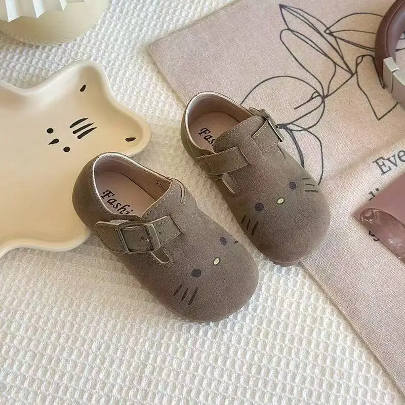 Girls Baby Toddler Shoes 2025 Autum Baby Shoes Soft Sole Boys Cute Flats Casual Bean Shoes