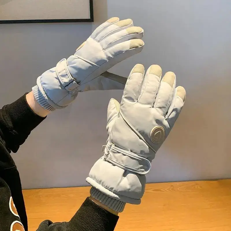 Winter Warm Gloves Thickened Warm Unisex Outdoor Waterproof Cycling Skiing Cycling Touch Screen Windproof Gloves