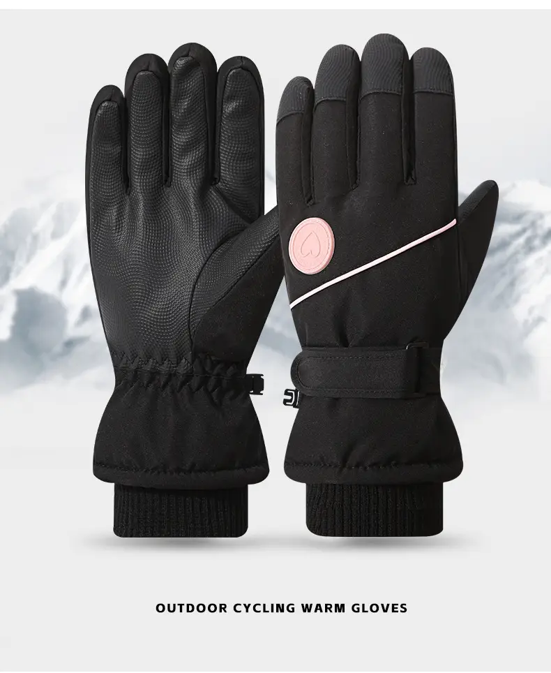 Winter Warm Gloves Thickened Warm Unisex Outdoor Waterproof Cycling Skiing Cycling Touch Screen Windproof Gloves — feature 19