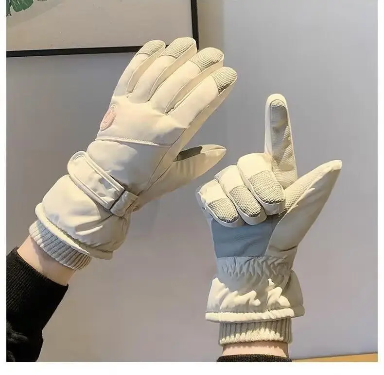 Winter Warm Gloves Thickened Warm Unisex Outdoor Waterproof Cycling Skiing Cycling Touch Screen Windproof Gloves — feature 2
